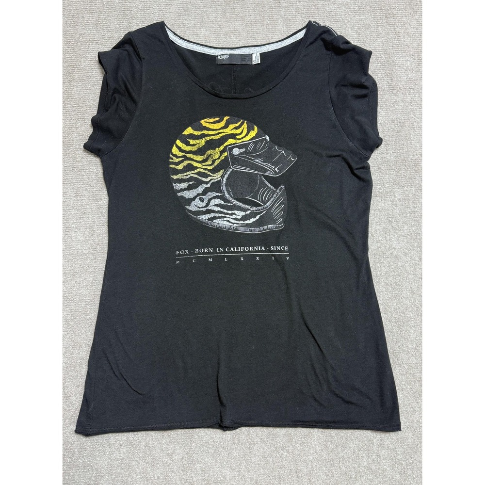 Fox Racing Shirt Womens Small Born In California MCMLXXIV Ride To Thrill Moto